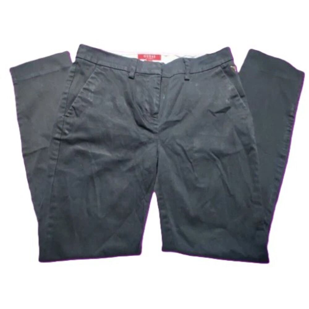 Guess Los Angeles Black Slim Fit Chino Pants Stretch Women’s Size 26